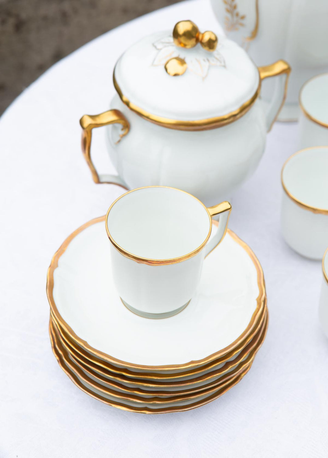 Juego de café PARA 9 porcelana Limoges RAYNAUD (23 PIEZAS)