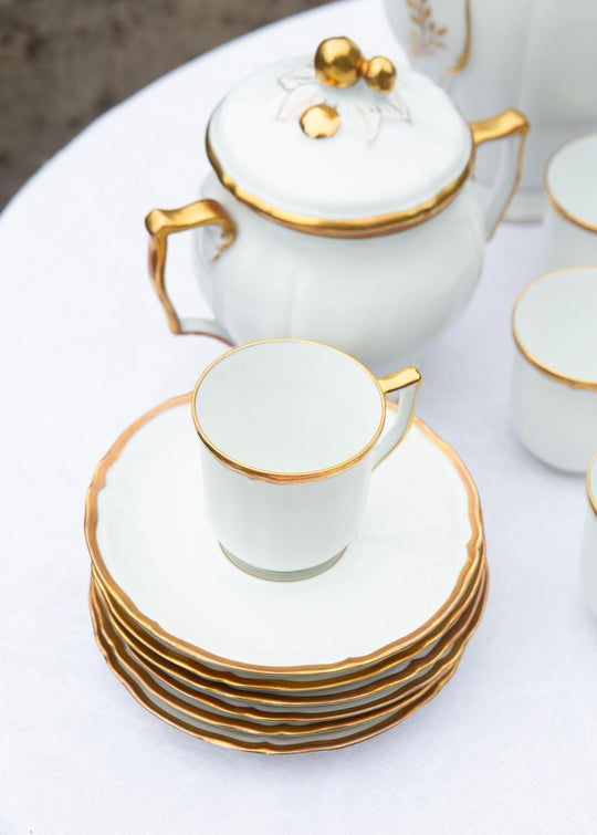 Juego de café PARA 9 porcelana Limoges RAYNAUD (23 PIEZAS)