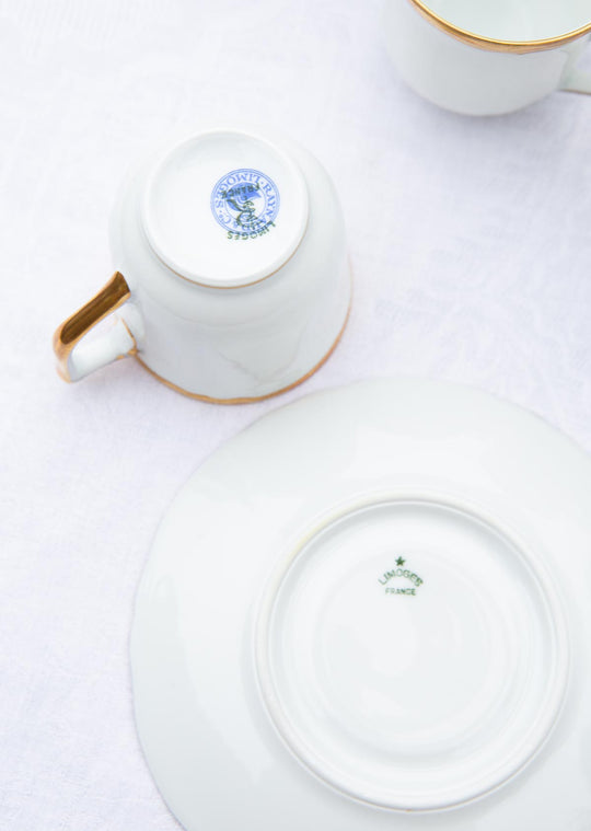 Juego de café PARA 9 porcelana Limoges RAYNAUD (23 PIEZAS)