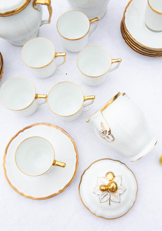 Juego de café PARA 9 porcelana Limoges RAYNAUD (23 PIEZAS)