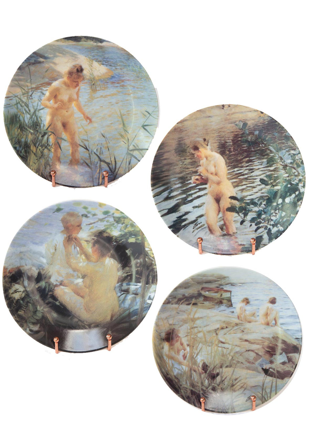 Plato decorativo porcelana sueca Rörstrand "Kvinnobilder" Anders Zorn 1991