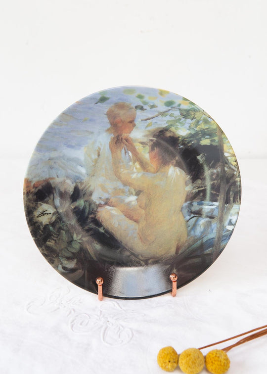 Plato decorativo porcelana sueca Rörstrand "Kvinnobilder" Anders Zorn 1991