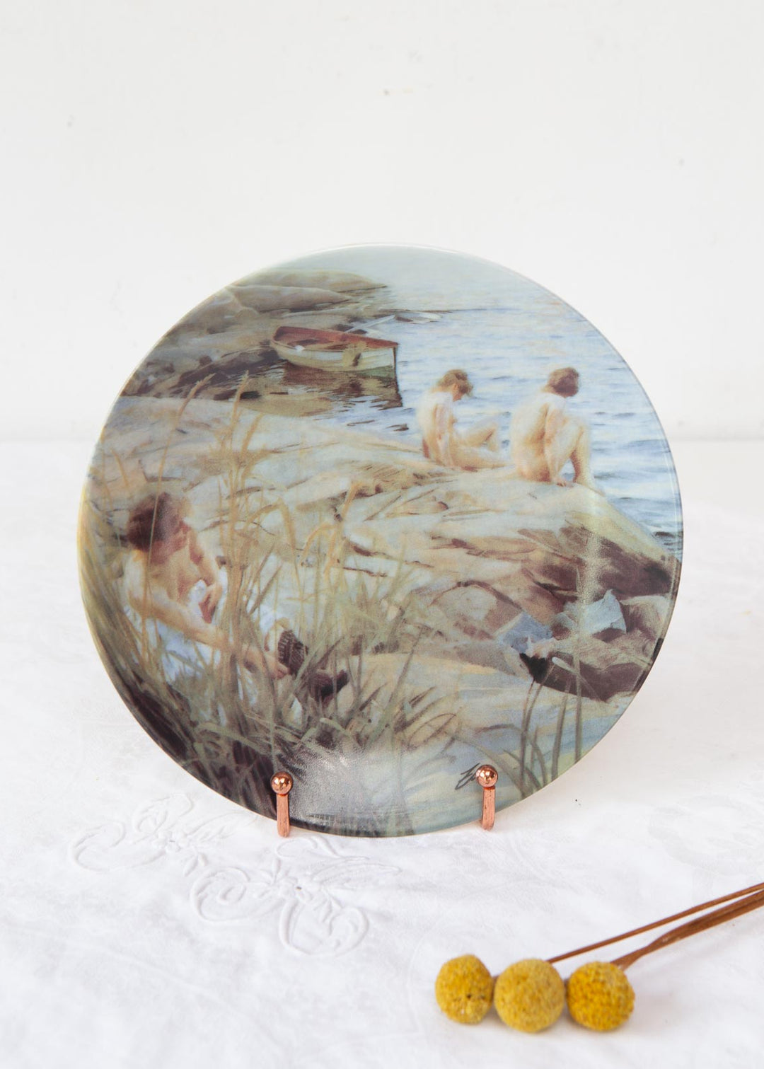 Plato decorativo porcelana sueca Rörstrand "Kvinnobilder" Anders Zorn 1991