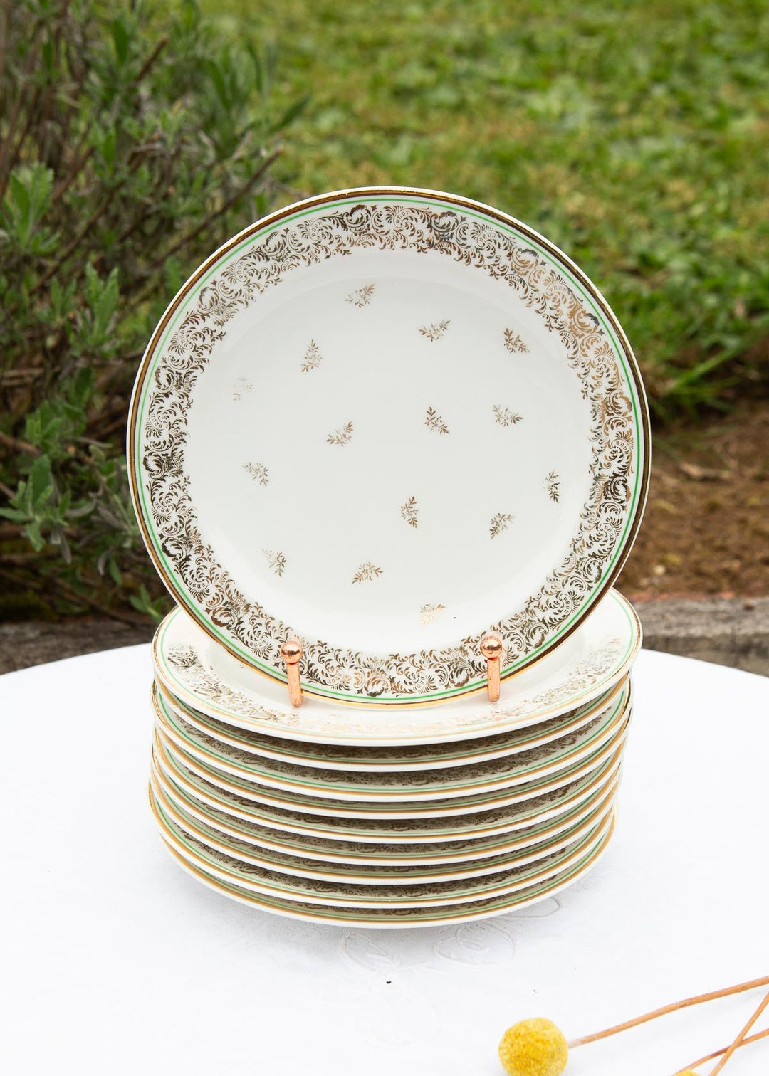 juego platos postre porcelana limoges