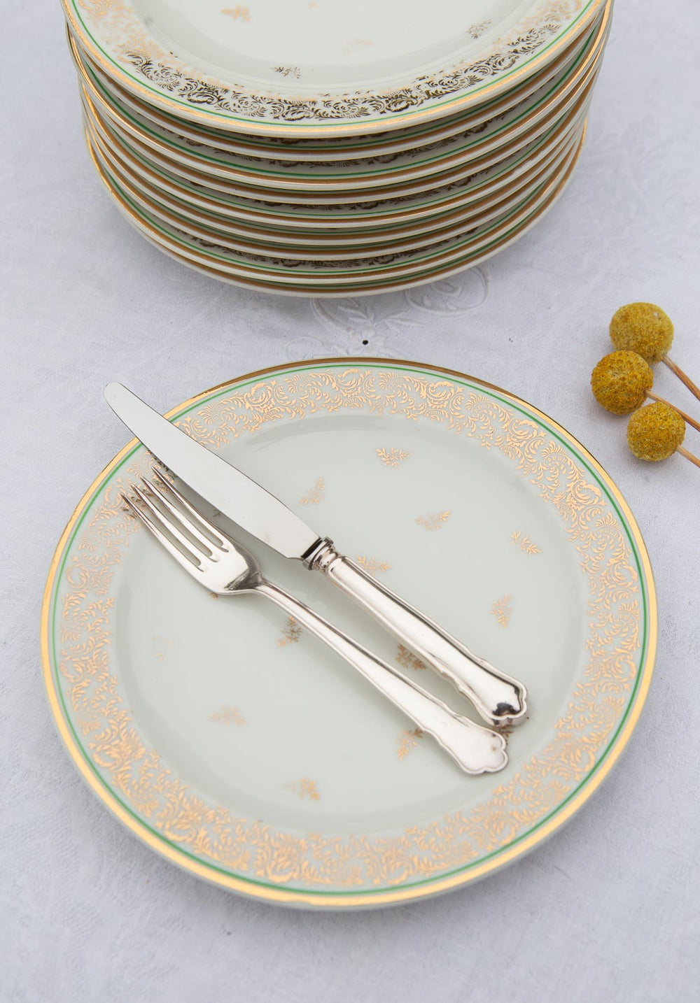 juego platos postre porcelana limoges