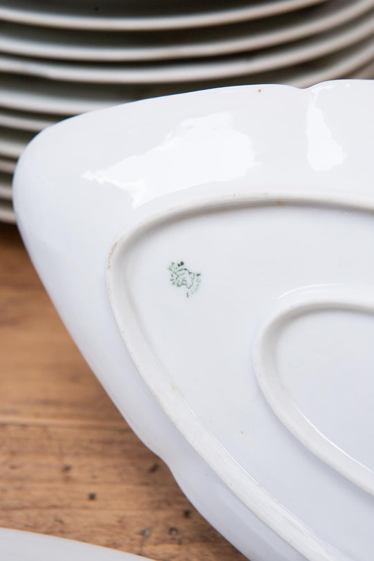 Antigua vajilla francesa porcelana Limoges florecillas (39 PIEZAS)