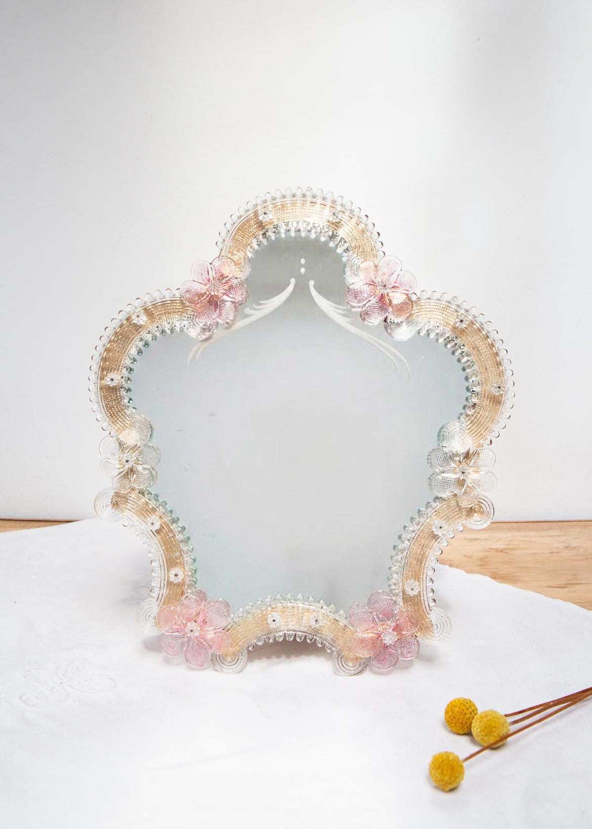 espejo cristal murano 