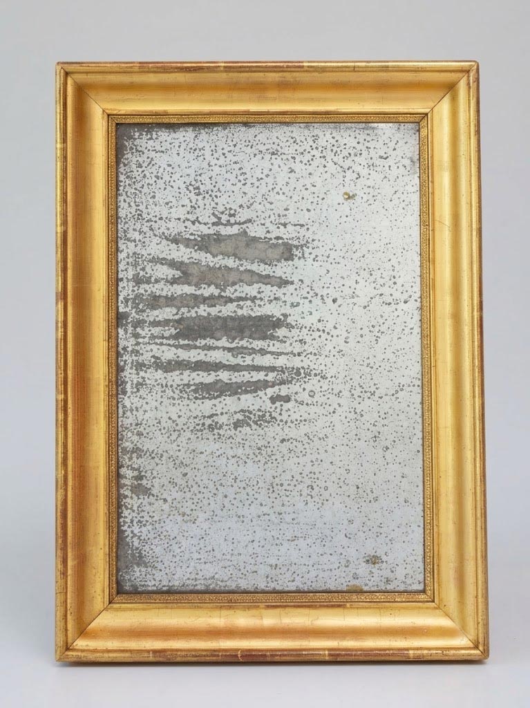 Antiguo espejo rectangular dorado cristal al mercurio Louis Philippe c. 1830 (55*40 cm)