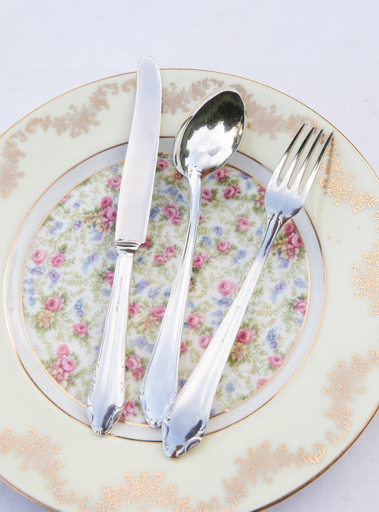 Cubiertos ENTRANTES PARA 12 metal baño plata Lecko c. 1960s (44 PIEZAS)