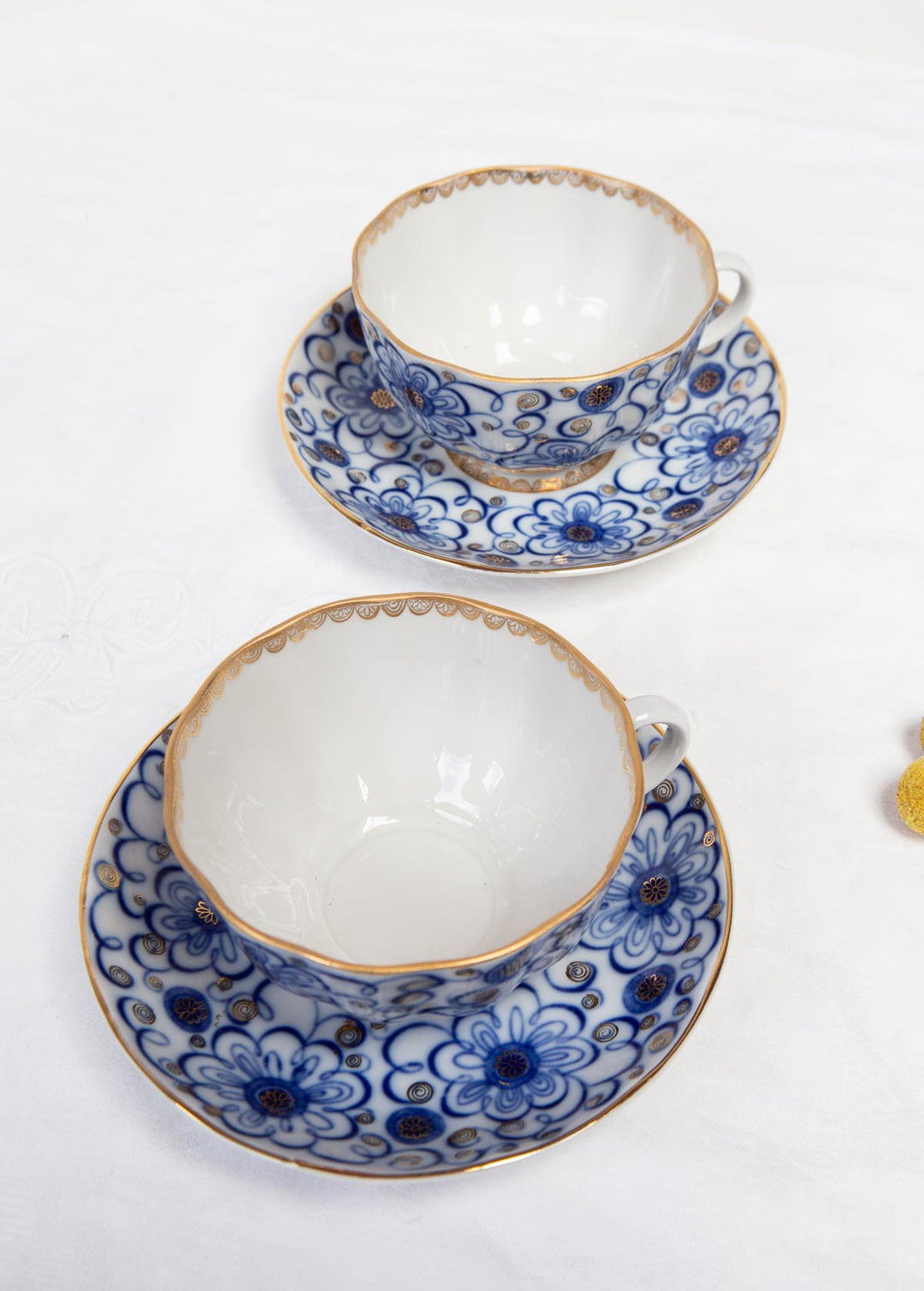 Juego de té para 2 porcelana rusa Lomonosov "Made in URSS"