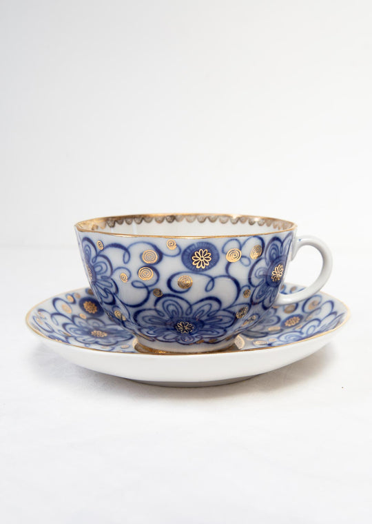 Juego de té para 2 porcelana rusa Lomonosov "Made in URSS"
