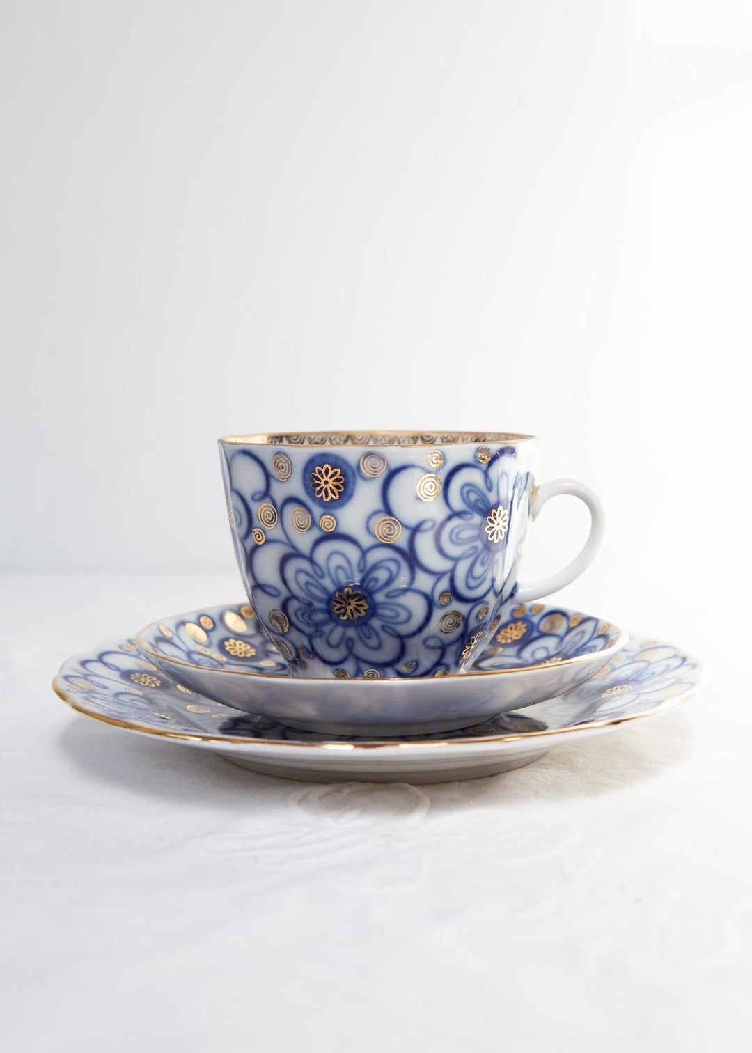 Juego de café porcelana rusa Lomonosov "Made in URSS" (PRECIO POR JUEGO. 3 DISPONIBLES)