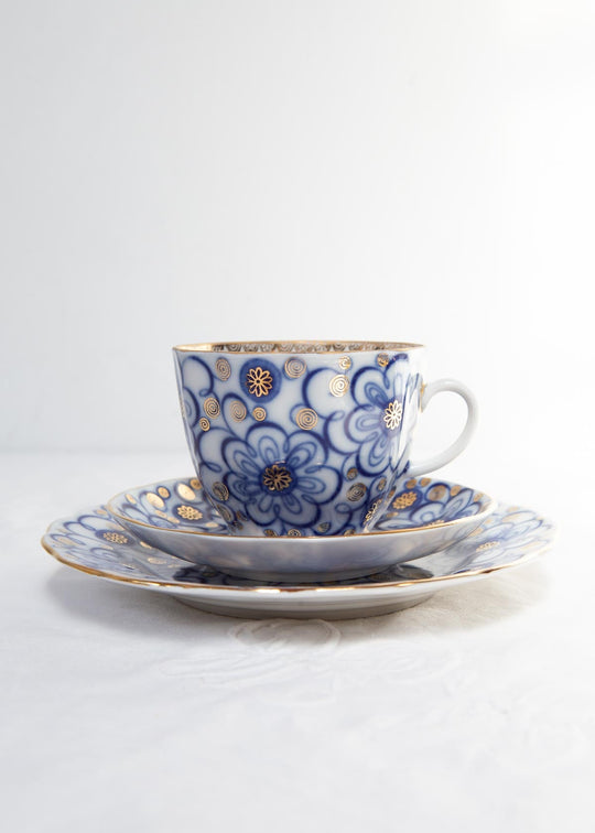 Juego de café porcelana rusa Lomonosov "Made in URSS" (PRECIO POR JUEGO. 3 DISPONIBLES)