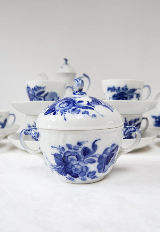 Juego de café Royal Copenhagen "Flor azul" "Blå Blomst" (11 SERVICIOS)