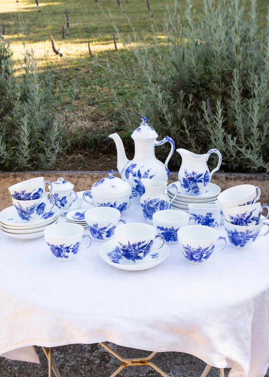Juego de café Royal Copenhagen "Flor azul" "Blå Blomst" (11 SERVICIOS)