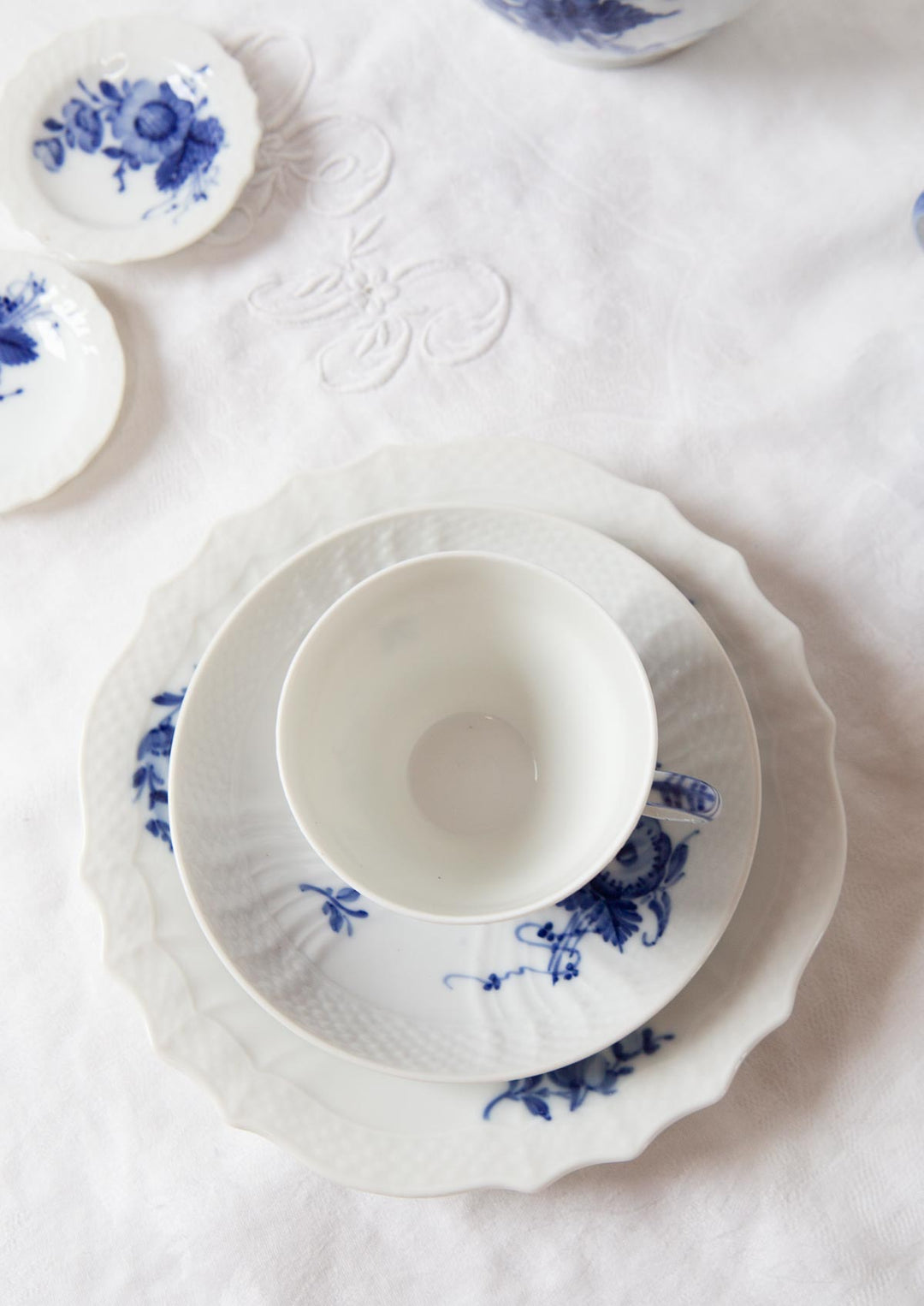 Juego de café Royal Copenhagen "Flor azul" "Blå Blomst" (11 SERVICIOS)