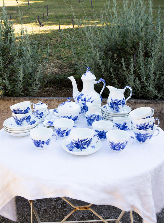 Juego de café Royal Copenhagen "Flor azul" "Blå Blomst" (11 SERVICIOS)