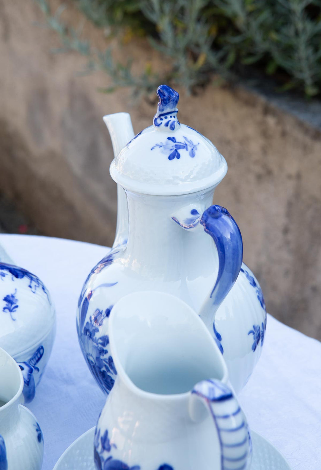 Juego de café Royal Copenhagen "Flor azul" "Blå Blomst" (11 SERVICIOS)