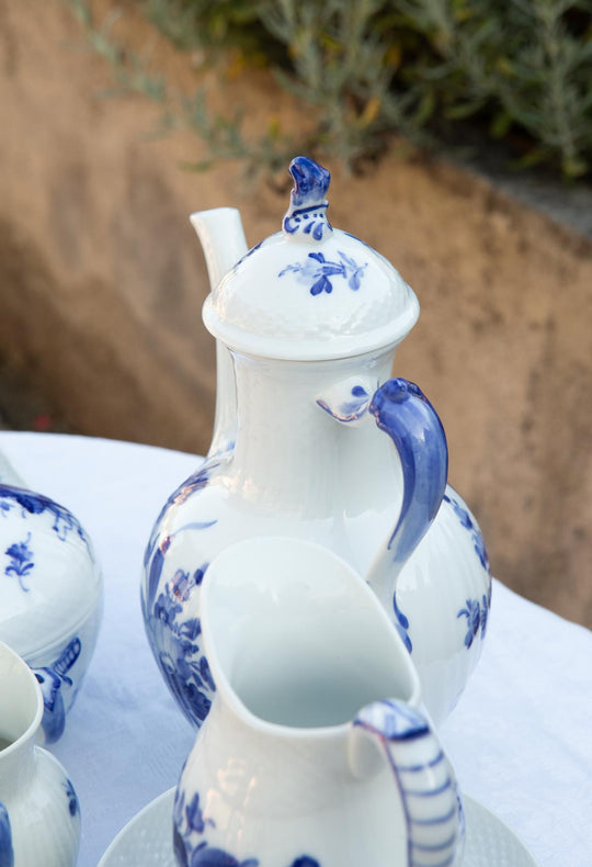Juego de café Royal Copenhagen "Flor azul" "Blå Blomst" (11 SERVICIOS)