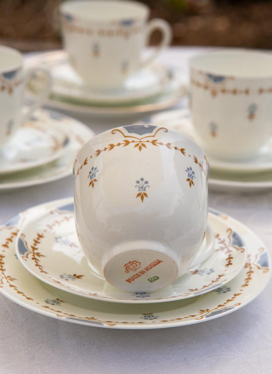 Juego de café porcelana rusa Lomonosov para 7 "Made in URSS" (22 PIEZAS)