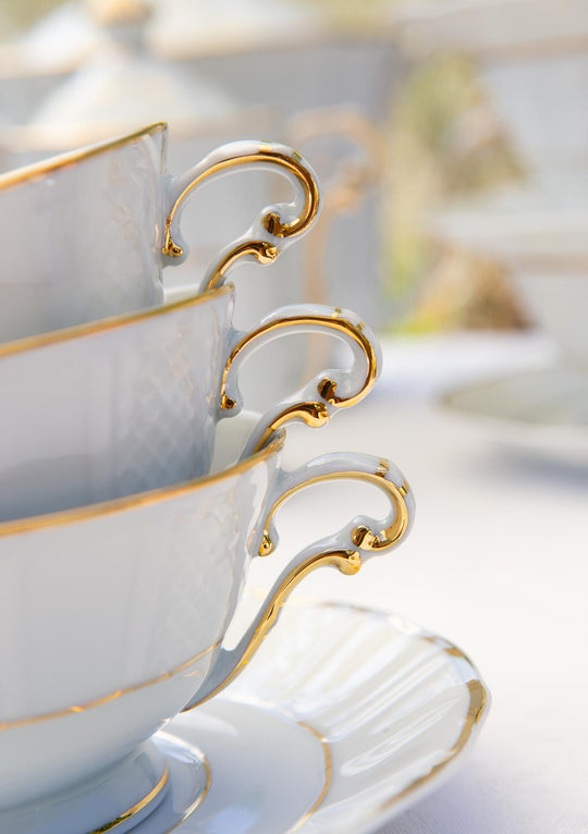Juego de té PARA 12 porcelana Limoges Bernardaud (26 PIEZAS)
