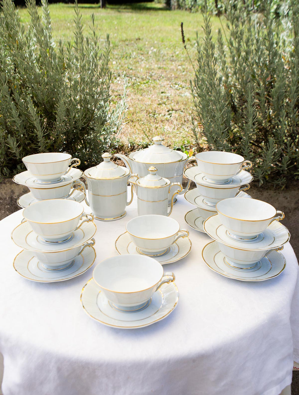 Juego de té PARA 12 porcelana Limoges Bernardaud (26 PIEZAS)