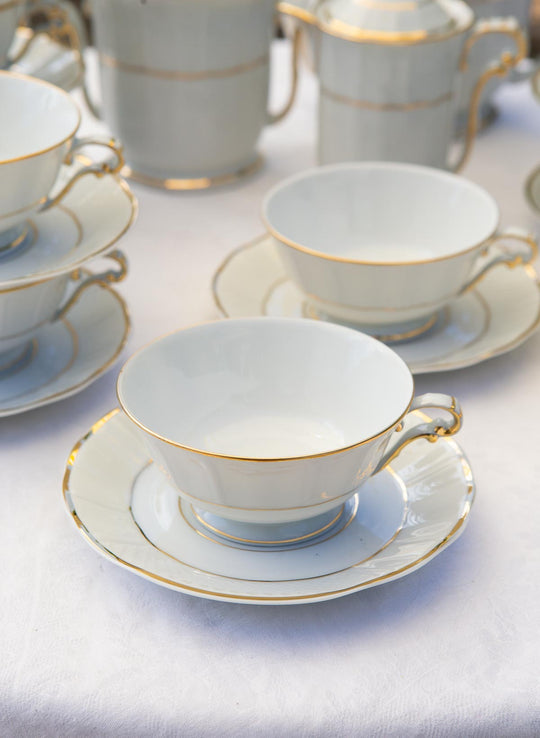 Juego de té PARA 12 porcelana Limoges Bernardaud (26 PIEZAS)