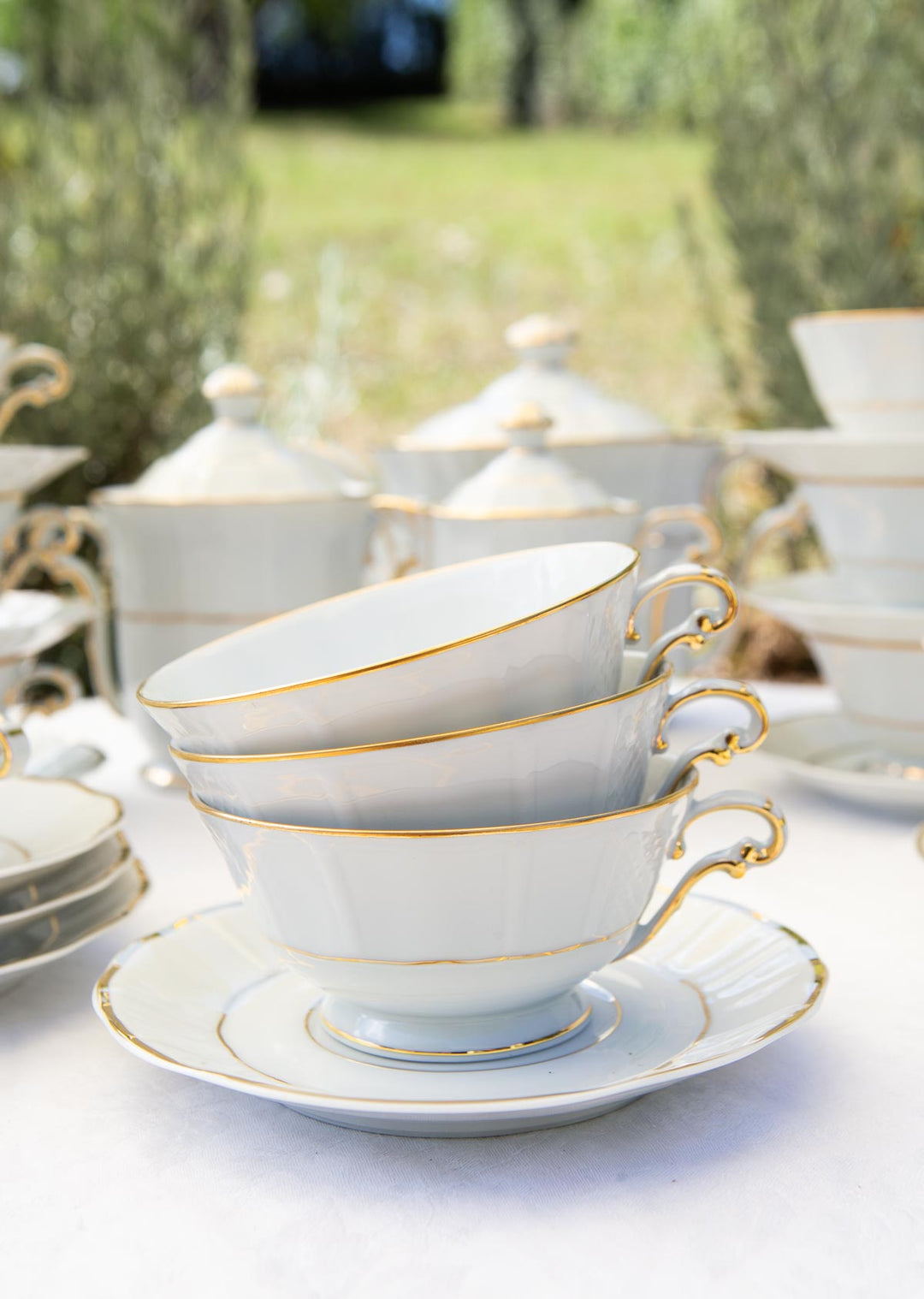 Juego de té PARA 12 porcelana Limoges Bernardaud (26 PIEZAS)