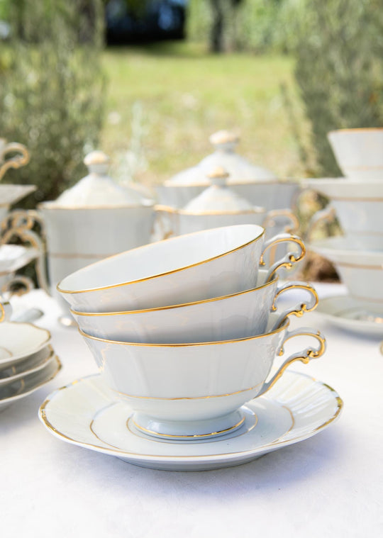 Juego de té PARA 12 porcelana Limoges Bernardaud (26 PIEZAS)