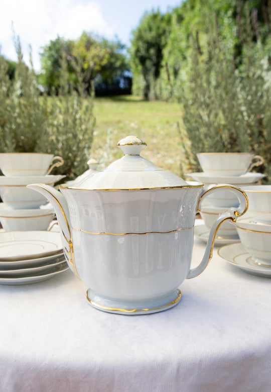 Juego de té PARA 12 porcelana Limoges Bernardaud (26 PIEZAS)