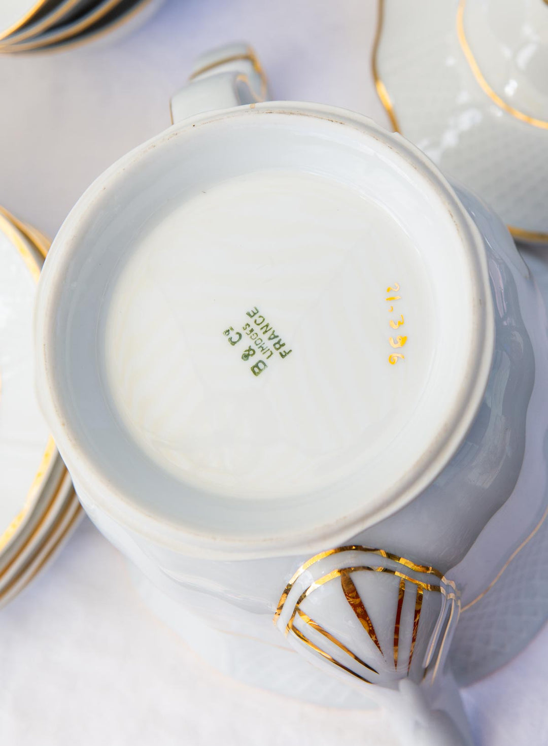 Juego de té PARA 12 porcelana Limoges Bernardaud (26 PIEZAS)