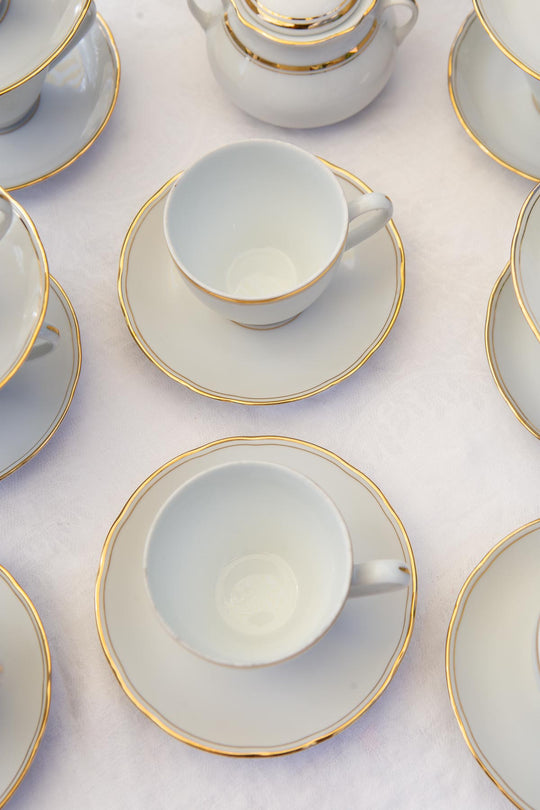 Juego de café porcelana checa Bohemia para 11 c. 1960s (26 PIEZAS)
