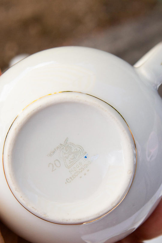 Juego de café porcelana checa Bohemia para 11 c. 1960s (26 PIEZAS)