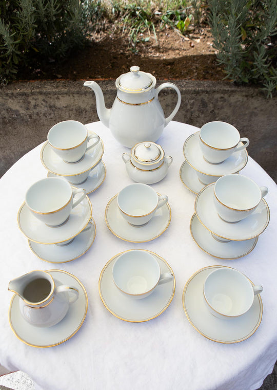 Juego de café porcelana checa Bohemia para 11 c. 1960s (26 PIEZAS)