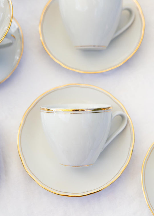 Juego de café porcelana checa Bohemia para 11 c. 1960s (26 PIEZAS)