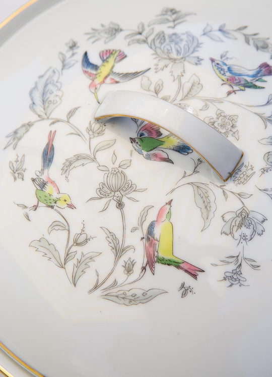 Vajilla francesa para 12 porcelana Limoges Bernardaud "Oiseaux des Iles" (56 PIEZAS)