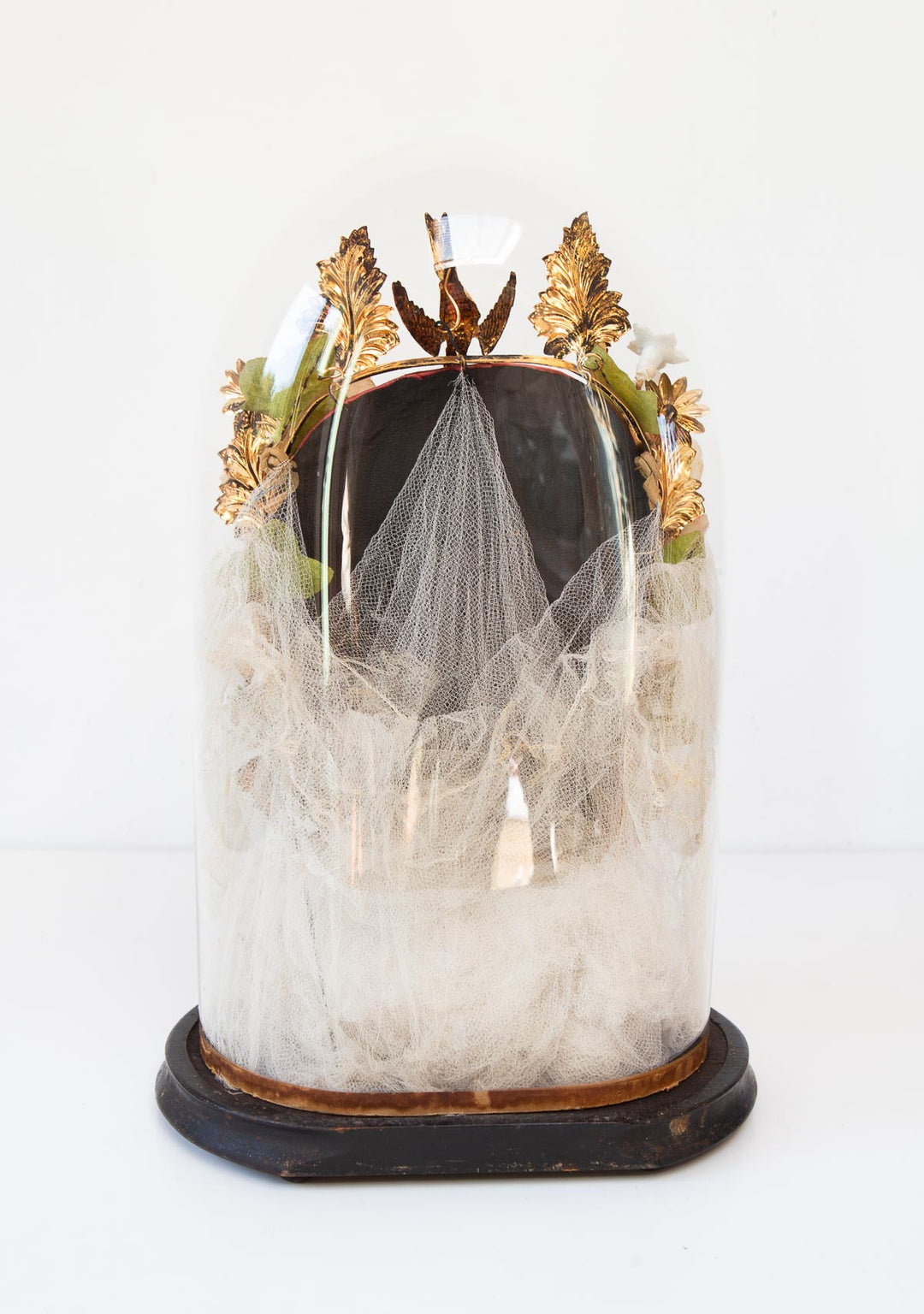 Antiguo fanal o "globe mariée" francés Napoleón III s. XIX (42 cm)