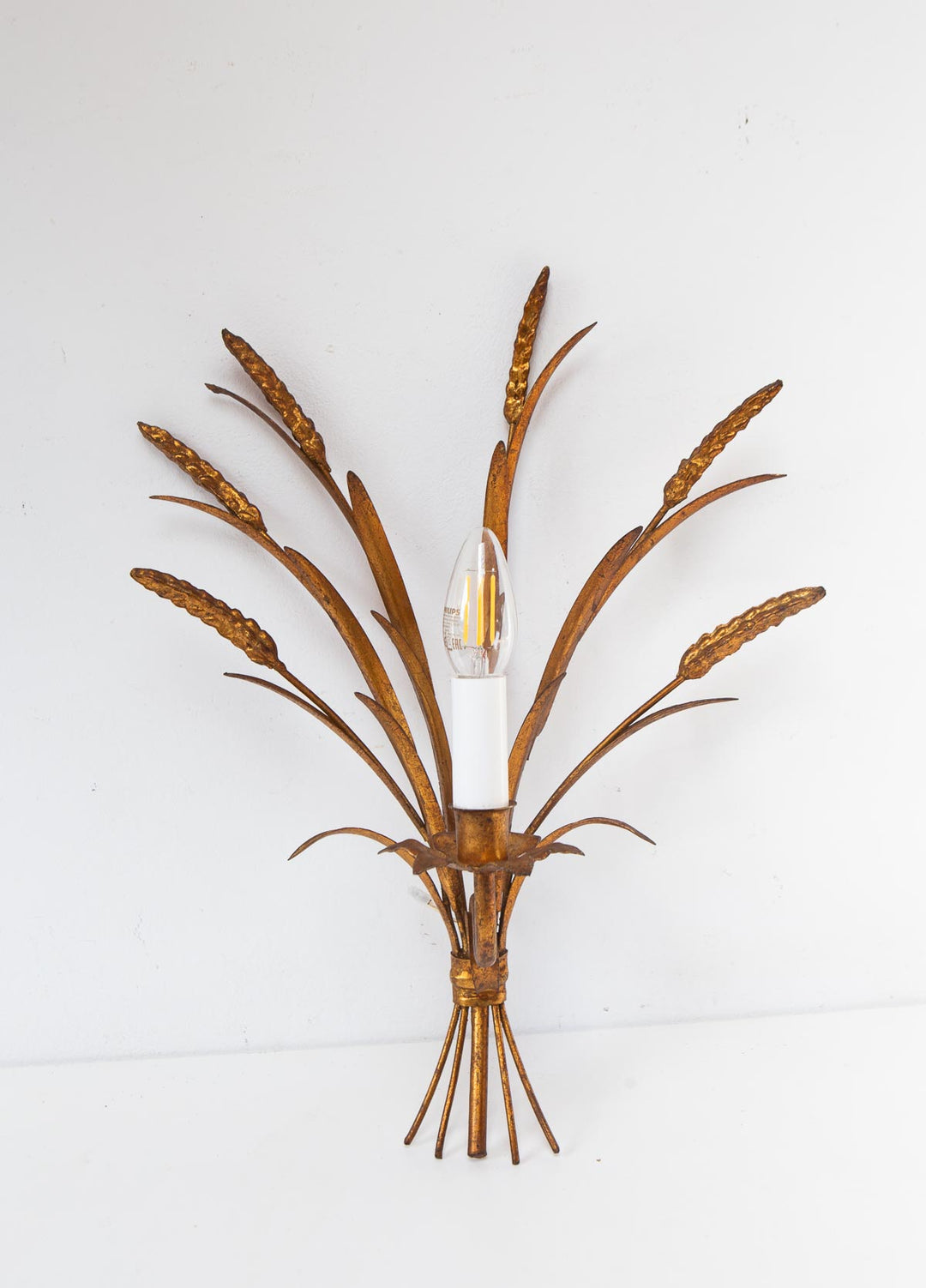 Aplique italiano metal dorado hojas y espigas c. 1960/70 (48*37 cm)