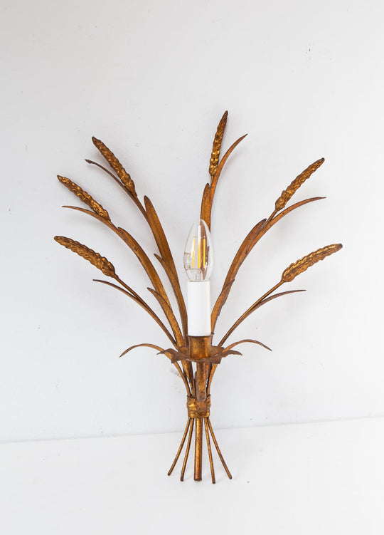 Aplique italiano metal dorado hojas y espigas c. 1960/70 (48*37 cm)