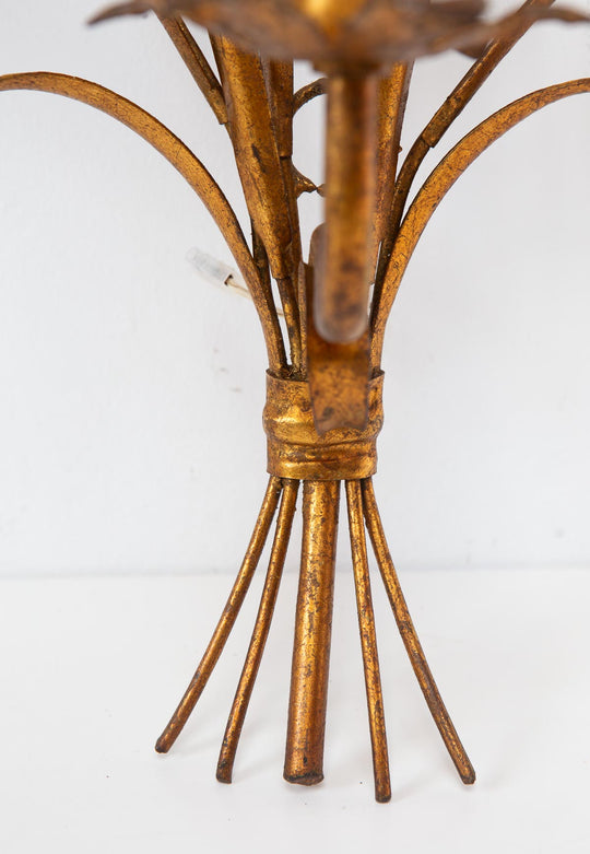Aplique italiano metal dorado hojas y espigas c. 1960/70 (48*37 cm)