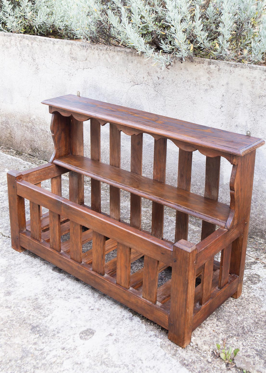 escurreplatos pino teñido antiguo francés