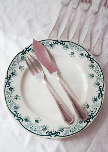 Cubiertos pescado PARA 6 ERCUIS c. 1940 modelo TRIANON (12 PIEZAS)