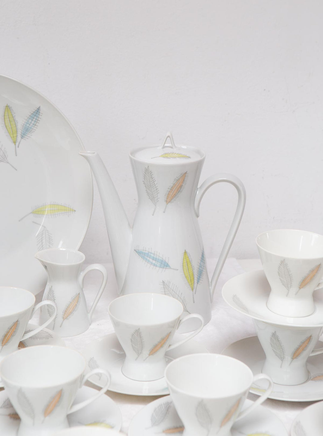 Juego de café y postre porcelana Rosenthal Raymond Loewy Form 2000 para 13, 1954-1978 (43 PIEZAS)