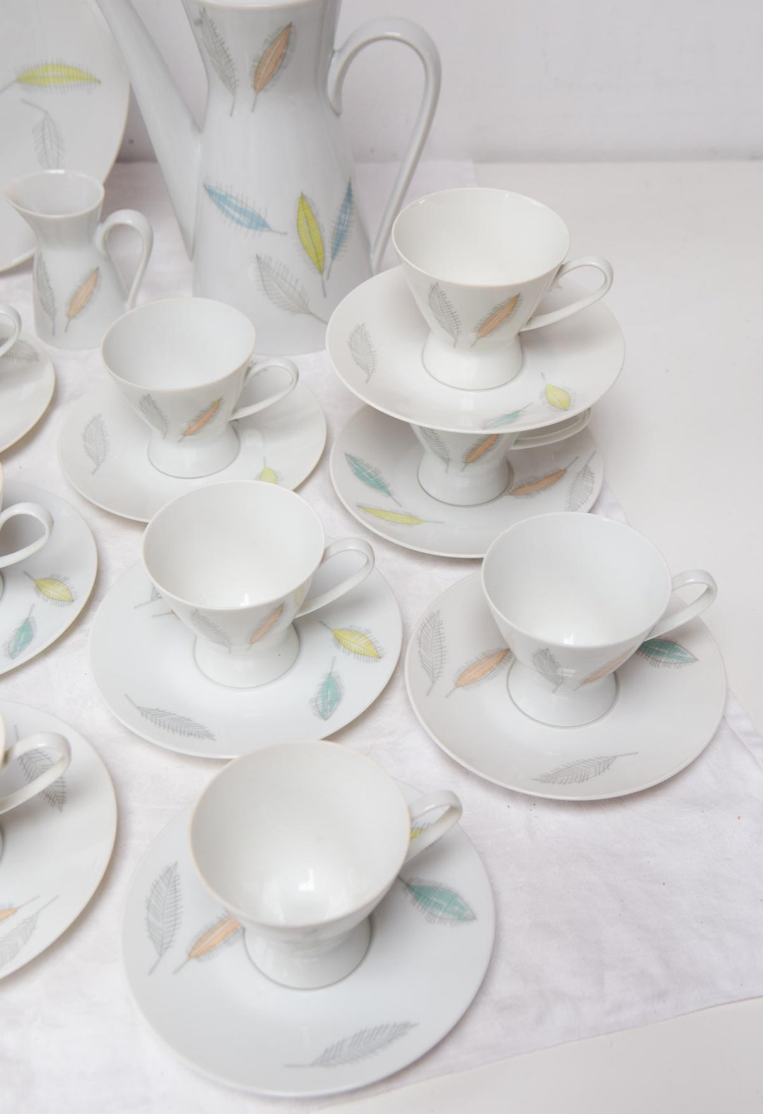 Juego de café y postre porcelana Rosenthal Raymond Loewy Form 2000 para 13, 1954-1978 (43 PIEZAS)