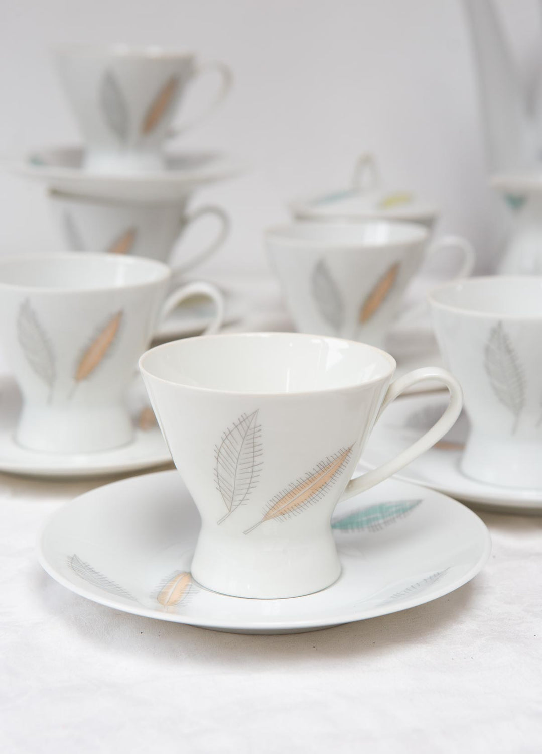 Juego de café y postre porcelana Rosenthal Raymond Loewy Form 2000 para 13, 1954-1978 (43 PIEZAS)