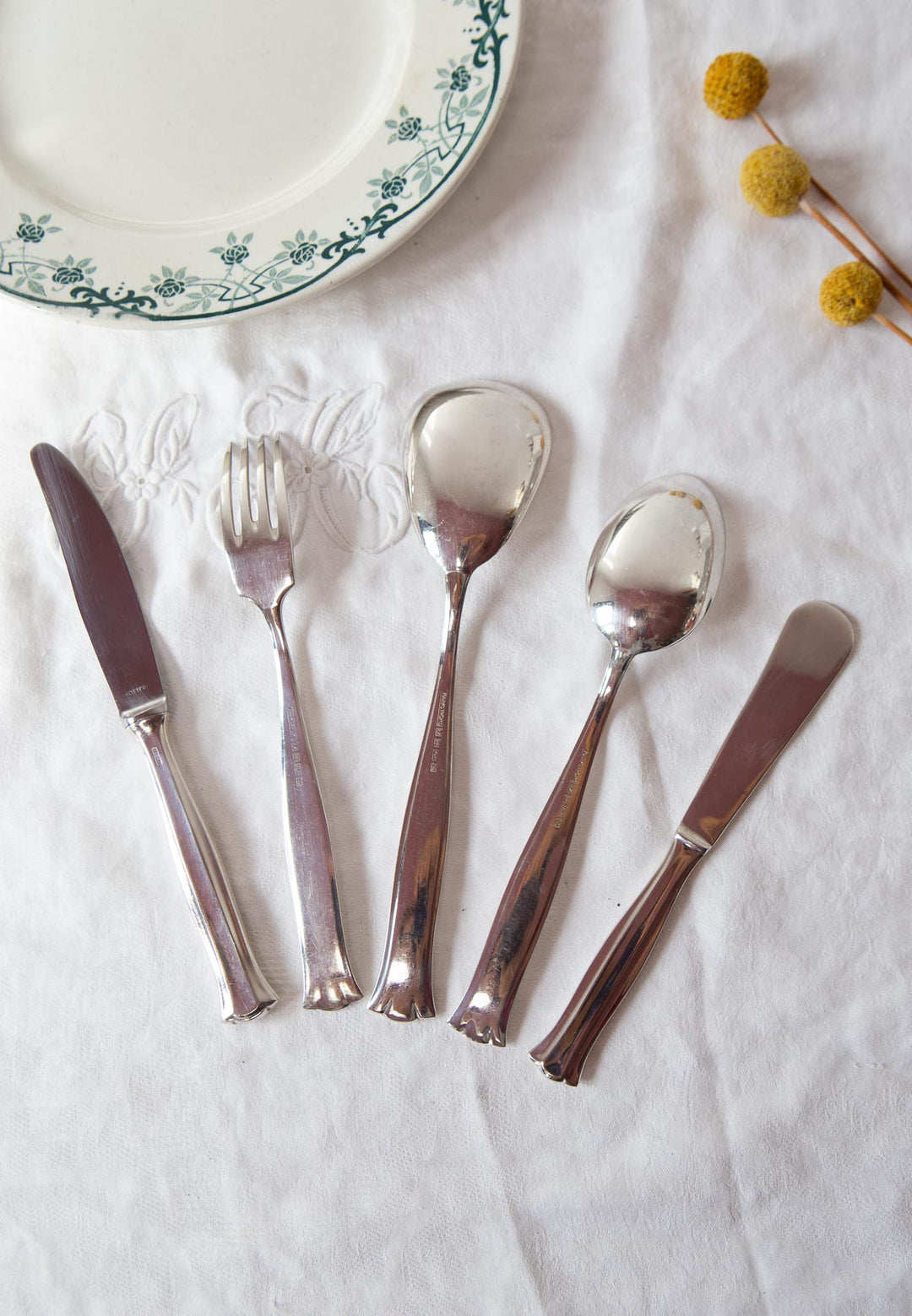 Cubertería sueca ENTRANTES PARA 12 Markström, alpaca plateada c. 1960s (41 PIEZAS)