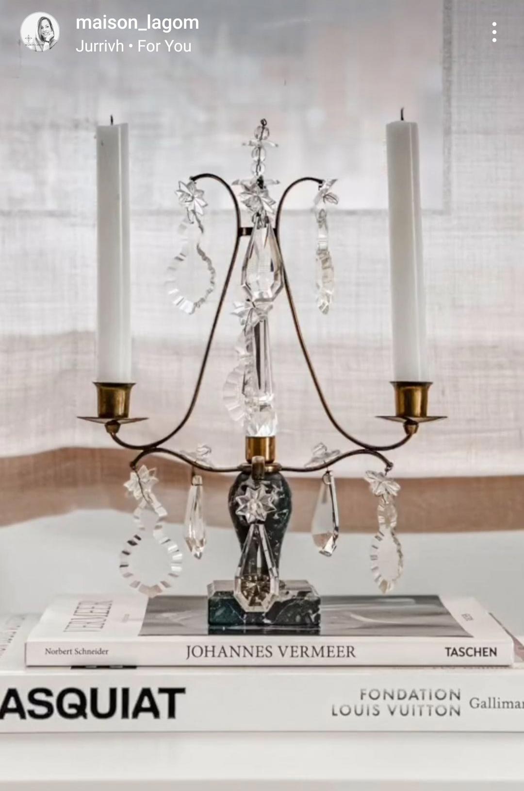 Pareja candelabros sobremesa suecos estilo Gustaviano s. XX