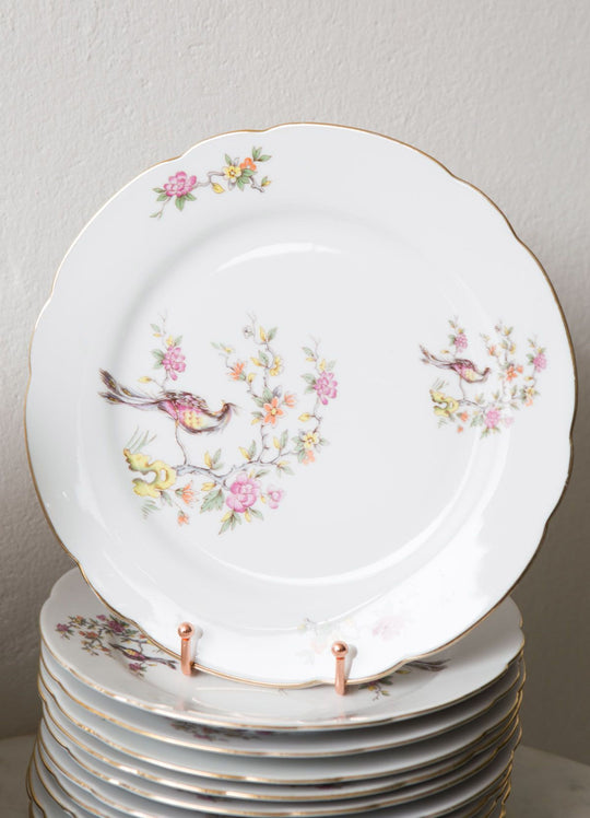 Vajilla porcelana alemana vintage pájaros y flores (VENDIDO)