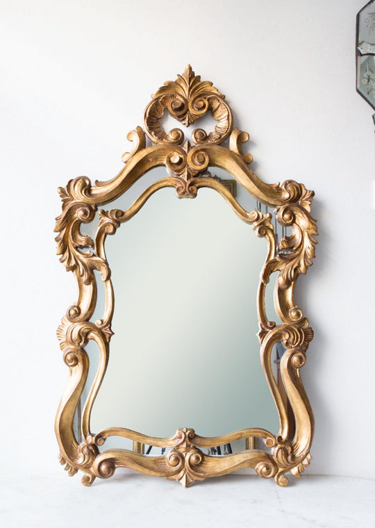 Espejo francés vintage madera dorada (VENDIDO)