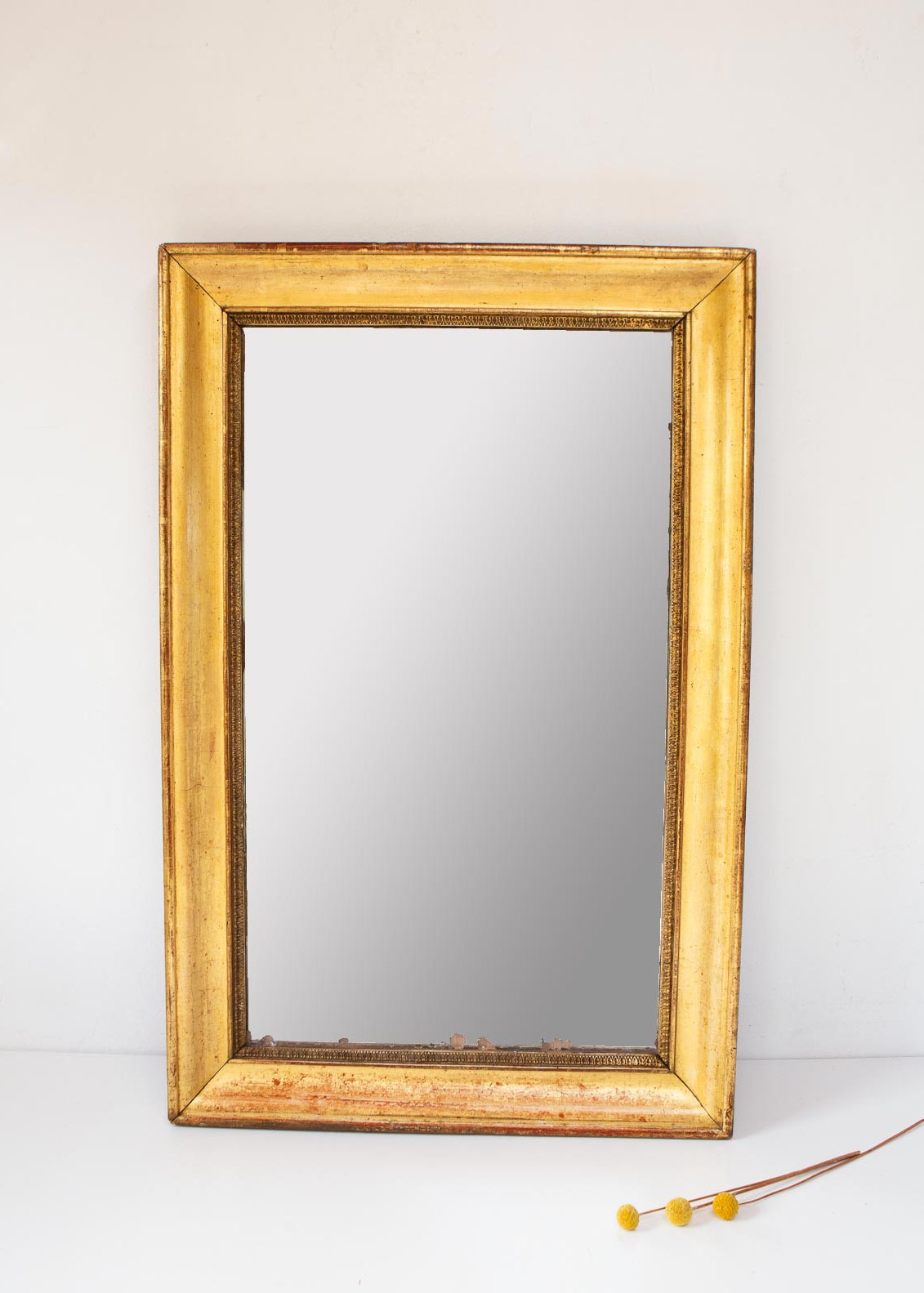 antiguo espejo frances madera dorada s xix